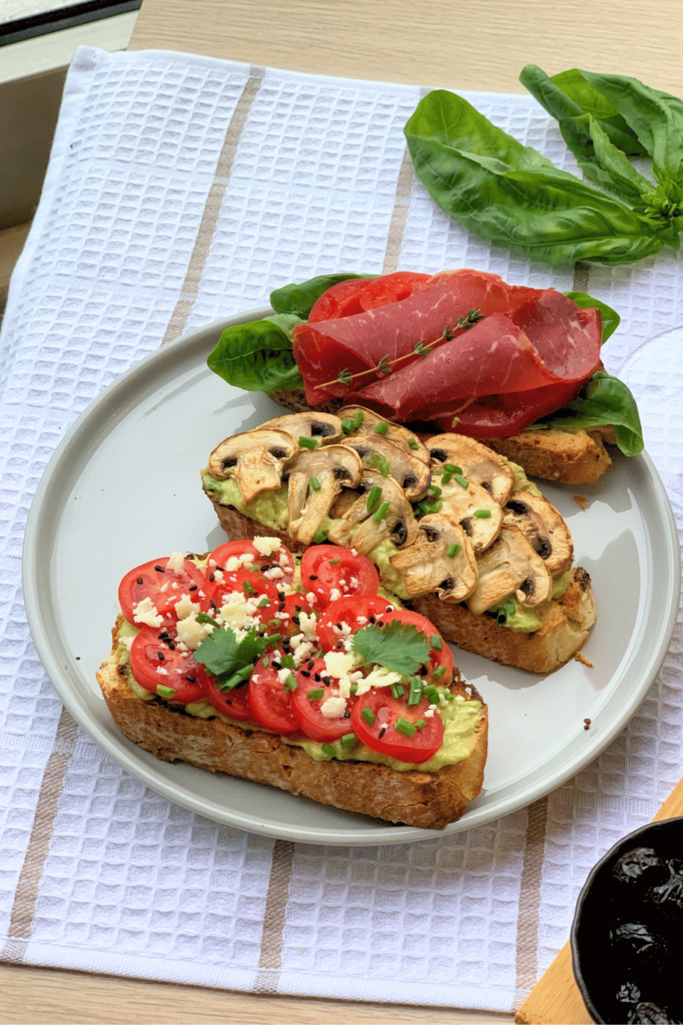 Goat Cheese Crostini with Microgreens & Radish